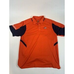 Reebok Denver Broncos Shirt Mens Size 2XL Polo Golf  Football Orange Blue